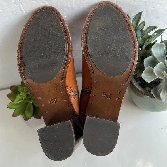 Frye Danica Harness Boot, Brown Smooth Vintage Leather, Sz 10 M - Picture 8 of 16